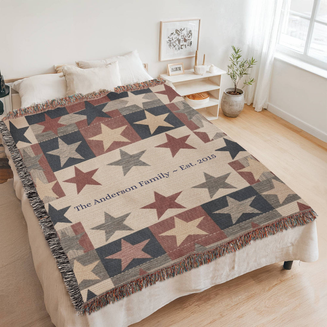 Personalized Patriotic Family Blanket