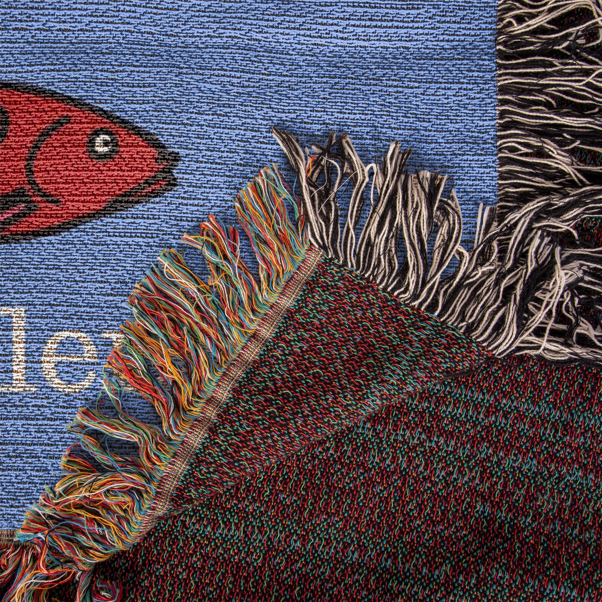 Personalized Lake House Blanket | Colorful Fish Cotton Throw