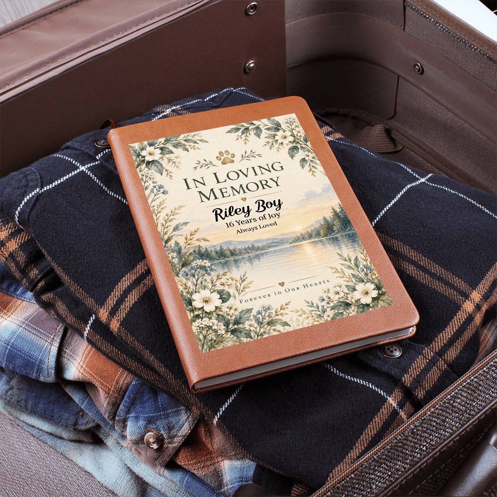 Personalized Pet Memorial Journal | Dog or Cat Remembrance Gift