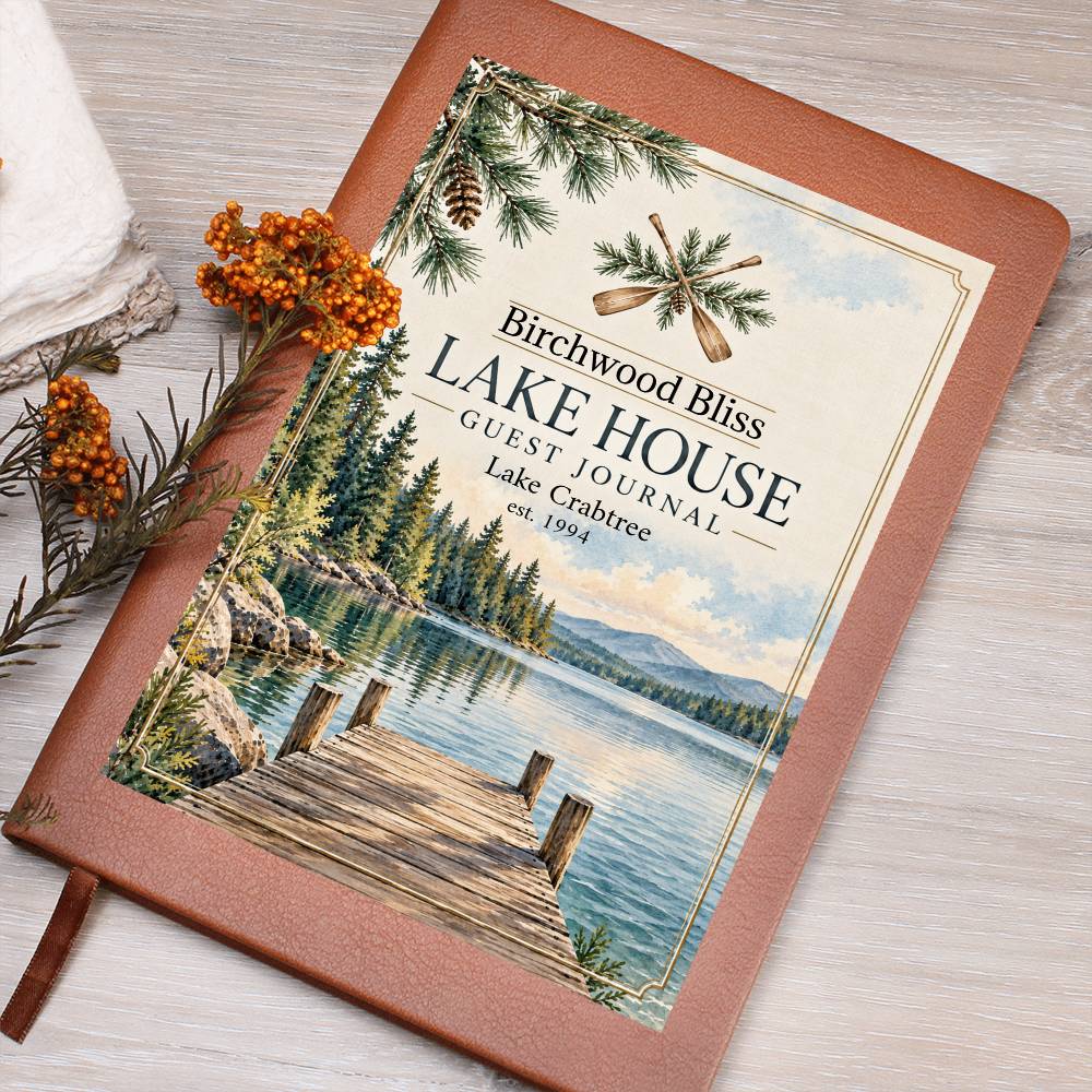 Personalized Lake House Guest Journal | Custom Family Keepsake