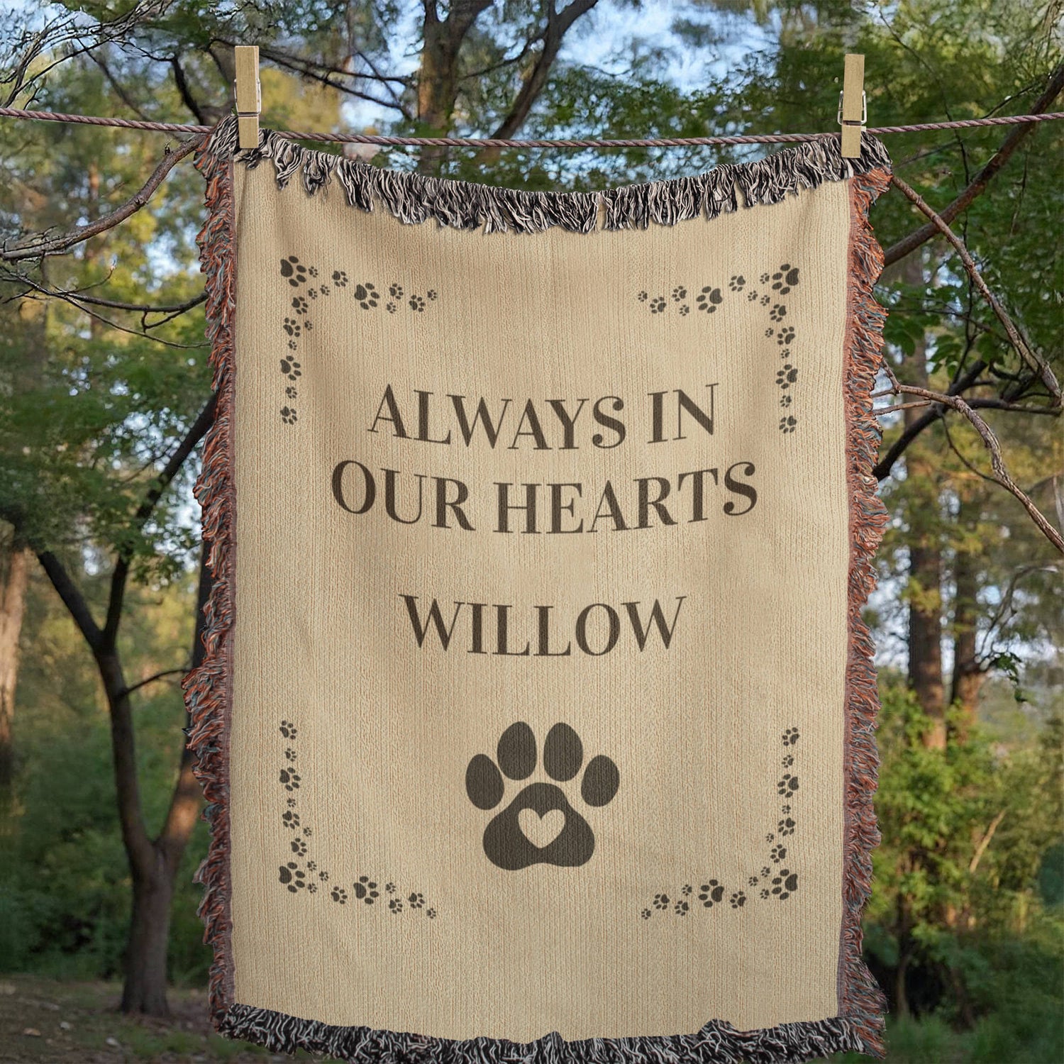 Pet Memorial Blanket | Personalized Pet Name