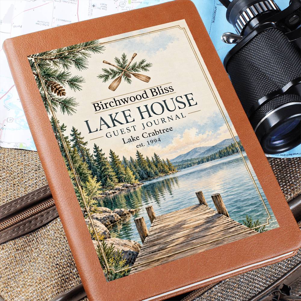 Personalized Lake House Guest Journal | Custom Family Keepsake