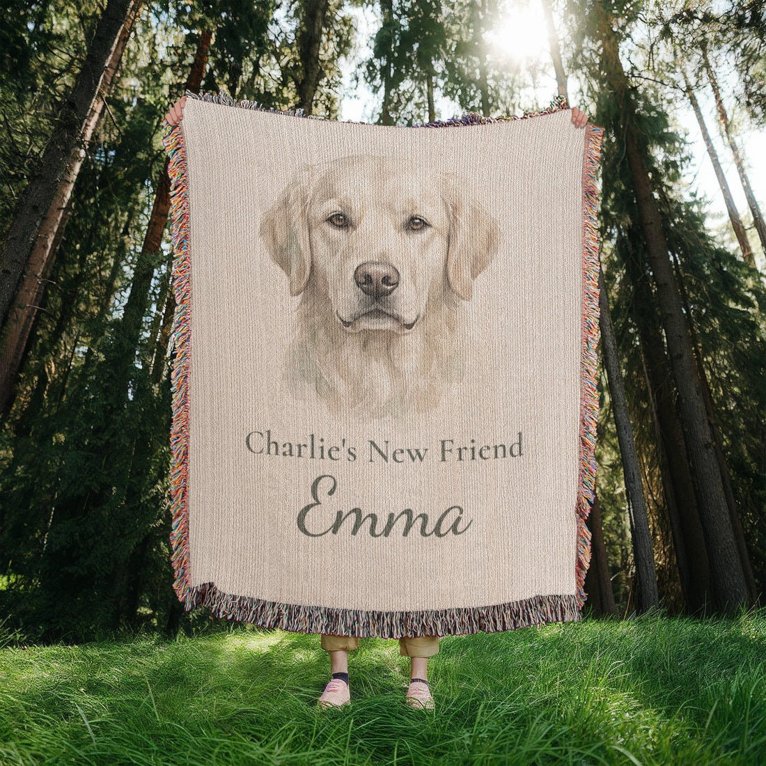 Personalized Baby Dog Name Gift • Custom Newborn Name Blanket