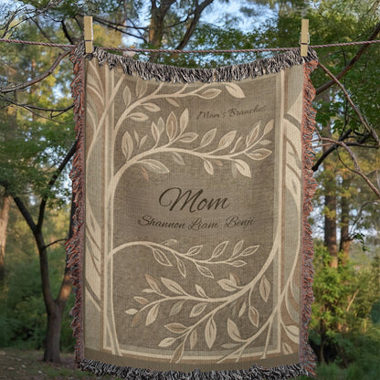 Personalized Mom Family Tree Blanket