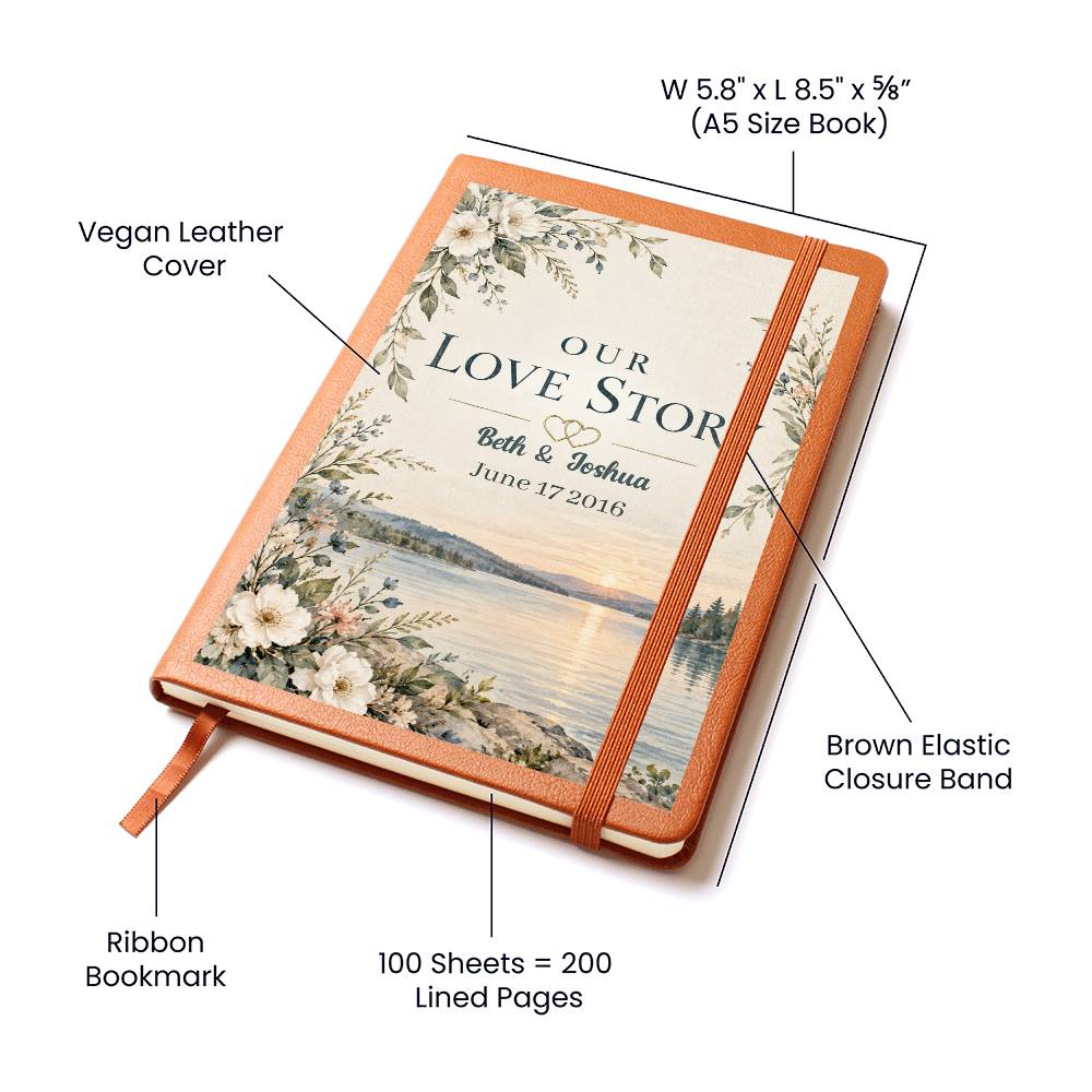 Personalized Our Love Story Journal | Couples Keepsake