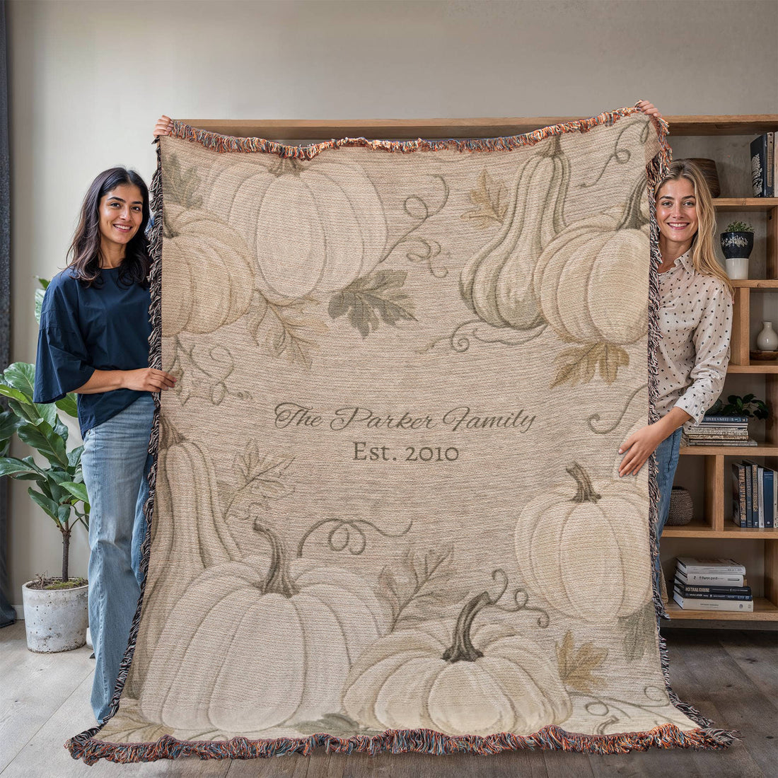 Personalized Pumpkin Family Blanket
